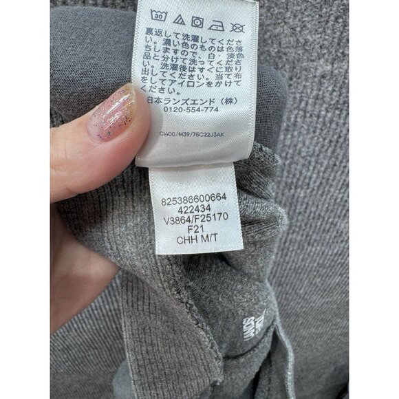 Lands’ End Corduroy Pull On Pants Womens Medium Tall Gray Skinny Knit Leggings - Picture 5 of 10